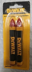 DEWALT DWHT72720 Lumber Crayon, Red, 1/2" Size, PK2 - Picture 1 of 2