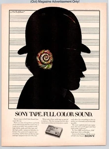 Cinta Sony EHF Sonido a Todo Color Grabación Alta Fidelidad De Colección 1981 Anuncio - Imagen 1 de 5