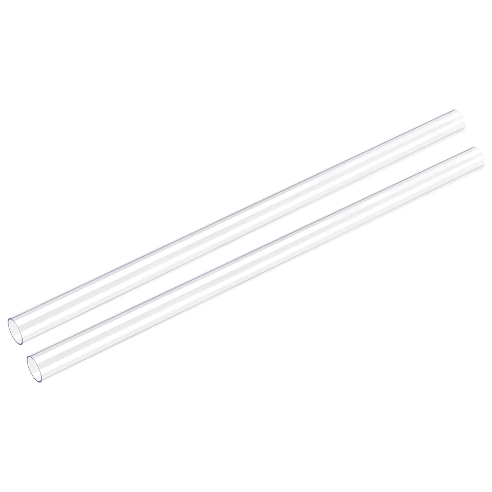 2Pack 11mm(7/16")x12mm(15/32")x1Ft Clear Rigid Tubing Pipe for Plumbing - Изображение 1 из 4