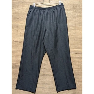 Pantaloni Alfred Dunner Wmns taglia 14 neri poliestere pantaloni pull on tasche 28" cuciture interne - Foto 1 di 6