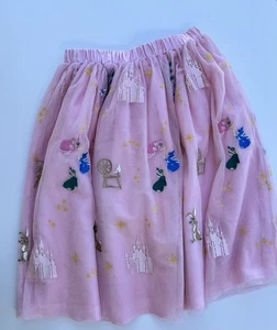 Hanna Andersson Disney Aurora Sleeping Beauty Pink Embroidered Skirt Medium 8 M - Picture 1 of 4