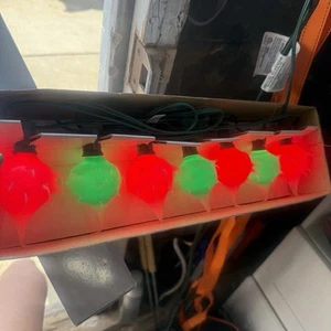Target Vintage 7 Crazy Glow Bulb Christmas Lights Red Green Christmas New In Box - Picture 1 of 5
