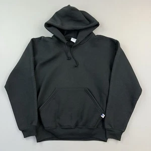 Vintage Russell Athletic Hoodie Boys XL Black Blank Pullover USA Made 90s - Picture 1 of 10