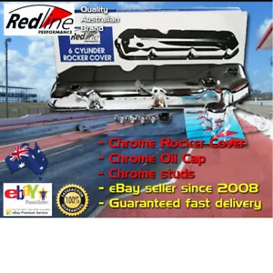 CHROME ROCKER COVER KIT Fits Ford Cross X Flow 6 Oil Cap Studs ***NO GASKET*** - Picture 1 of 4