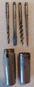VINTAGE METAL (1940/50'S) MULTI-PURPOSE POCKET TOOL SET IN ITS OWN CAPSULE CASE - Picture 1 of 16