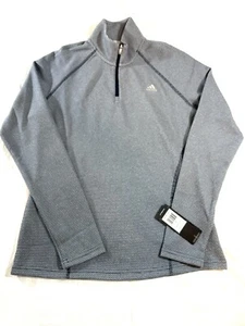 Adidas Golf Quarter Zip Small Women’s NWT Textured Gray Navy Size S Orig $65 - Picture 1 of 10