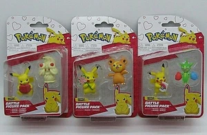 Set Modellino Battaglia Pokemon San Valentino x3 Pikachu, Roselia, Teddiursa - Foto 1 di 7