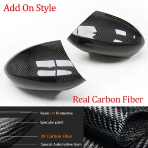 For BMW 1 3 SER M Coupe E93 E90 E92 M3 Real Carbon Fiber Rearview Mirror Covers - Picture 1 of 16