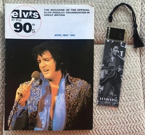 ELVIS IN THE 90’S MAGAZINE WITH ELVIS LIVE BOOKMARK ~ APRIL/MAY 1992 ~ VGC - Picture 1 of 10