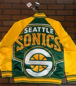 Chaqueta Colosal SEATTLE SONICS Mitchell & Ness ~Nunca Usada~M - Imagen 1 de 5