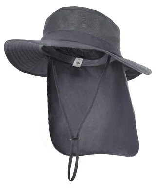 Camptrace Sun Hat Wide Brim Sun Hat with Neck Protection 50+ UPF Gray Men/Women - Image 1 of 4