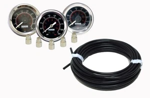 Viair (2) 90080 & (1) 90090 Air Gauges W/ 50 FT 1/8" DOT Airline & Fittings - Picture 1 of 1