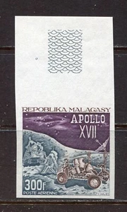 MADAGASCAR / MALGASCIO 1973 SPAZIO: APOLLO 17 MISSIONE LUNARE SC C111 IMPREFORATO MNH - Foto 1 di 1