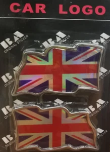 2 ADESIVI CROMATI AUTO STICKER BADGE CAR BANDIERA GRAN BRETAGNA 3D UK UNION JACK - Imagen 1 de 1
