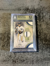 TOPPS 2021 DEREK JETER TIER ONE RELICS GAME USED YANKEES T1RDJ /299 BGS 9.5