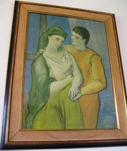 Pablo Picasso Gemälde Reproduktion signiert und Bleistift nummeriert Paar gerahmt - Bild 1 von 5
