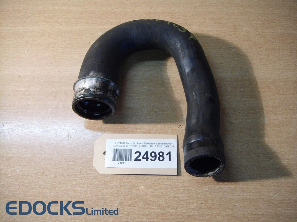 Turbo Hose Turbocharger Intercooler Pipe Corsa C Combo 1,7 CDTI Z17DTH Vauxhall - Image 1 of 1