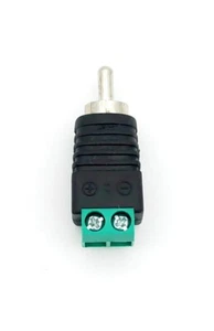 10pc RCA Male Screw Terminal Connector Adapter CCTV Audio Video - Picture 1 of 2