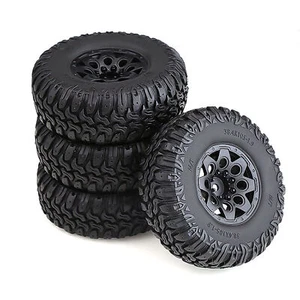 For AXIAL SCX10 D90 CC01 1/10 Trx-4 4x 105MM 1.9 Inch Tire Wheel Rubber Tires - Picture 1 of 7