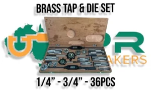 BSB (Brass) Tap & Die Set (36pc) 1/4" to 3/4" - British Brass Thread 55deg/26TPI - Picture 1 of 5