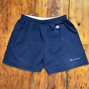 Vintage 80s Champion Navy Blue Drab Sweat Shorts Size L Made in USA Normcore - Picture 1 of 5