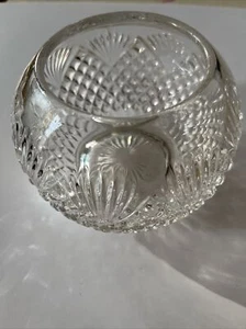 WATERFORD CUT CRYSTAL ROSE BOWL CECILY PATTERN Uv Reactive Dekoschale - Bild 1 von 17