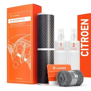 Listones de entrada de coche lámina protectora para Citroën C5 X óptica carbono - Imagen 1 de 6