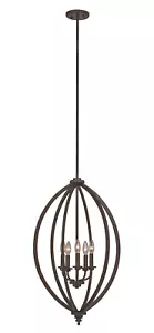 NEW Trans Globe PND-1042 5-Light Metal Pendant in Oil Rubbed Bronze - Picture 1 of 2