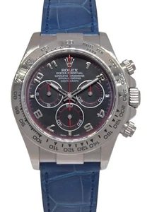 Rolex Daytona Chronograph 18k White Gold Black Arabic Dial 40mm Watch Y 116519 - Picture 1 of 12