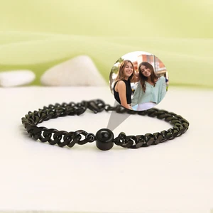 Personalized Projection Bracelet With Photo • Custom Gifts For Family Friend - Picture 1 of 8