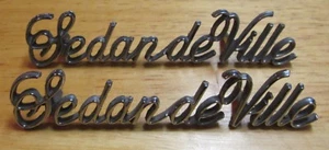 1977 - 1986 Cadillac Sedan Deville Roof Sail Panel Script Emblem Pr (2) 78 79 80 - Picture 1 of 2