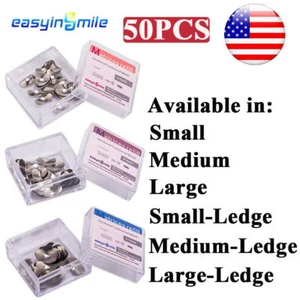 50pc Dental Metal Matrix Bands Sectional Contoured Matrices bands soft 50um SM/L - Picture 1 of 26