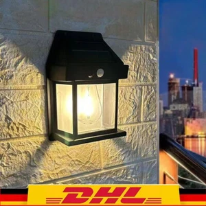 Groß LED Solarleuchte Außen Wandlampe mit Bewegungsmelder Gartenlampe Laternen - Bild 1 von 15