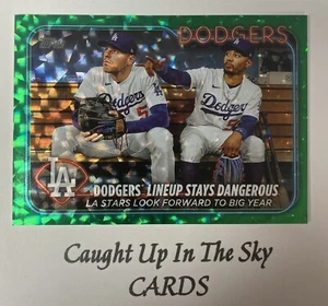 2024 Topps Series 2 “Dodgers Lineup Stays Dangerous” Betts/Freeman Green 129/499 - Picture 1 of 2
