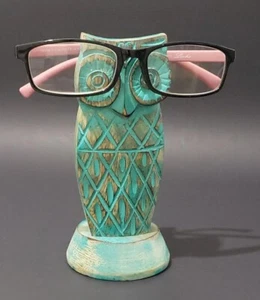 Holz Eule Brille Brillenständer 6" Augenglashalter - Bild 1 von 7
