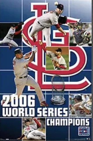 VTG Sealed Unopened 2006 St. Louis Cardinals WORLD SERIES CHAMPIONS 22x34 POSTER Cover
