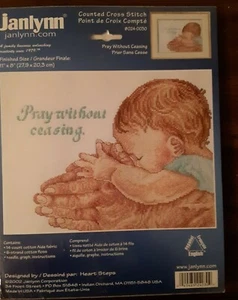 NEW Janlynn Counted Cross Stitch #024-0030, Pray Without Ceasing, 11x8" 2002 - Picture 1 of 6