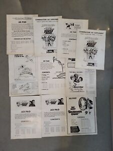 Lot 10 Vintage 60s Walt Disney Movie Pressbook Adpad Poster Directions Original