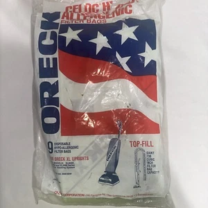 9 Original Oreck XL Upright Vacuum CELOC Hypo-Allergenic Filter Bags NIP Open 8 - Picture 1 of 1