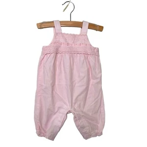 Janie and Jack Baby Girl 0-3 Month Pink Overalls - Photo 1 sur 11
