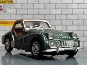 1:24 *HTF* SAICO TRIUMPH TR3A Green RHD SOFT TOP Model Car *RARE*! - Picture 1 of 8