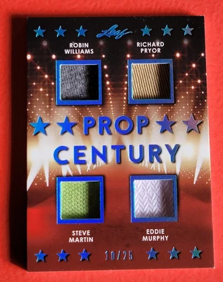 Robin Williams WORN RELIC CARD #10/25 Steve Martin Eddie Murphy Richard Pryor - Image 1 of 3