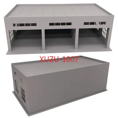1:64 S Scale Miniatures 3-stall Large Garage Kits Locomotive For Trucks /cars US - Image 1 of 4