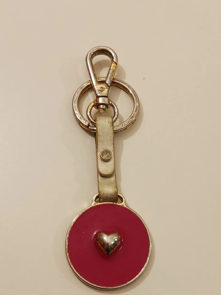 Винтажный красный сердце брелок брелок омар клапаны кожаный ремень сумка подвеска - Изображение 1 из 4