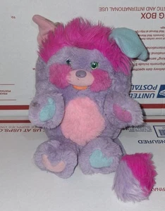 Vintage 1986 Mattel Popples Pretty Bit 8" Plush Pink Purple Blue Stuffed Animal - Picture 1 of 4
