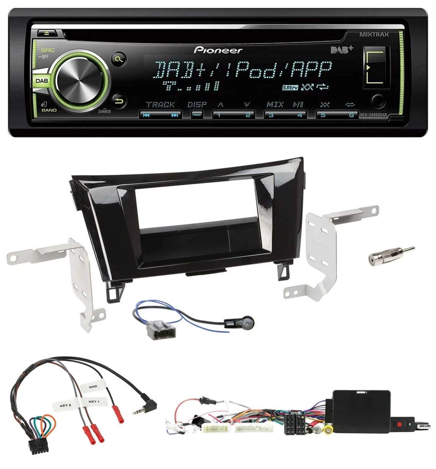 Pioneer DAB USB MP3 Lenkrad CD Autoradio für Nissan Qashqai 19-21 X-Trail Kamera - Bild 1 von 4