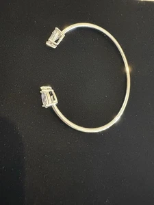 Elizabeth Taylor Simulated Diamond Cuff Bracelet Silver Tone NIB 2014 QVC Gift - Picture 1 of 10