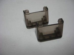 4 LEGO 2 x 4 x 2 Windscreen Trans Clear Black Vehicle 3823 - Windscreens ~ SL08 - Picture 1 of 3
