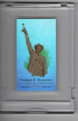 2007 TOPPS ALLEN & GINTER FRANKLIN D. ROOSEVELT PRESIDENT PITCH #9 495/999 - Image 1 of 2