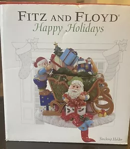 Medias de Navidad Fitz and Floyd Happy Holidays 2004 trineo raro - Imagen 1 de 6